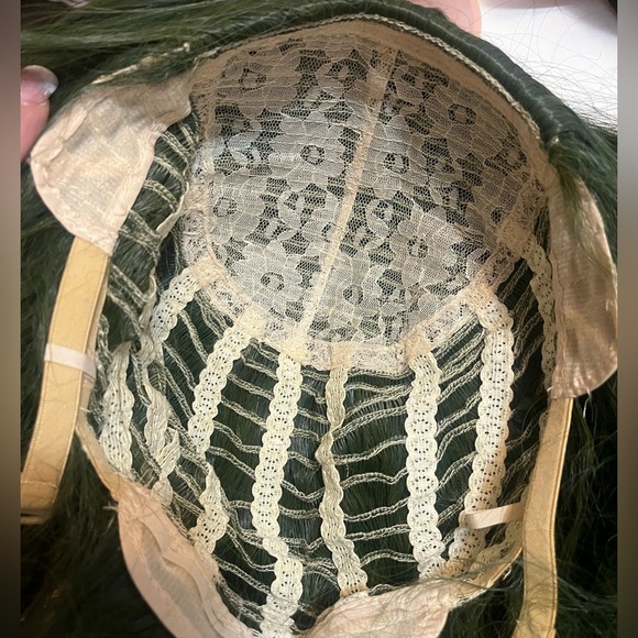 Short Bob Wig with Bangs for Women Wigs Synthetic - Green - Picture 8 of 8